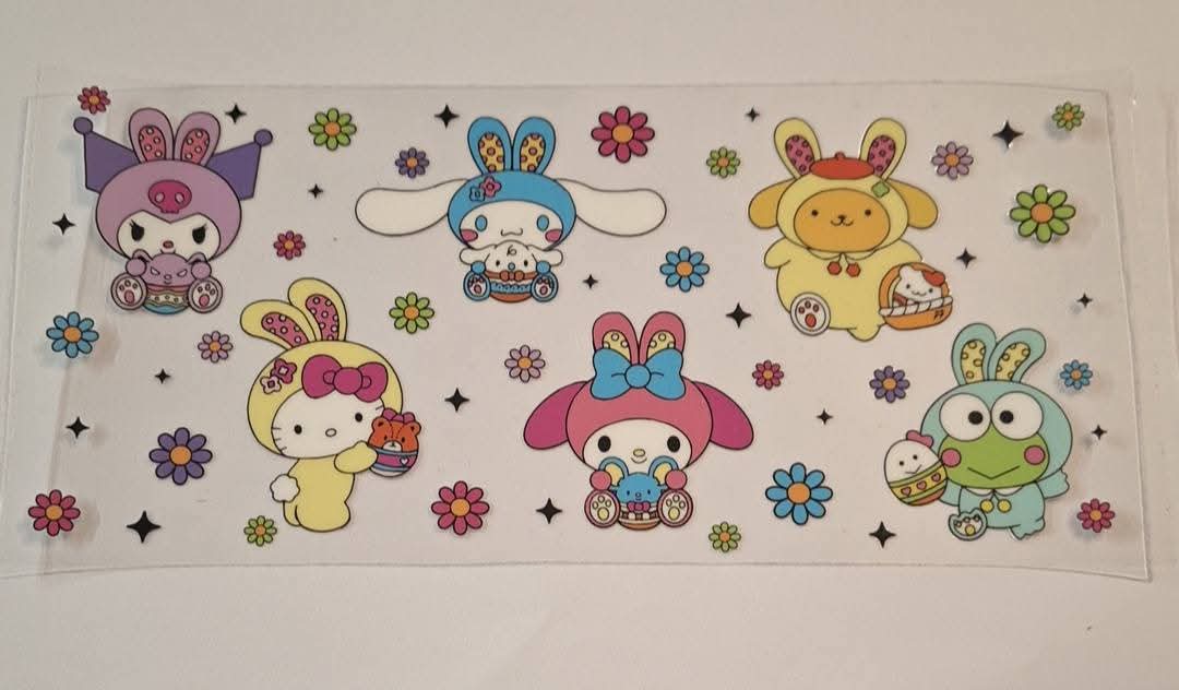 Sanrio easter themed 16oz libbey cup wrap