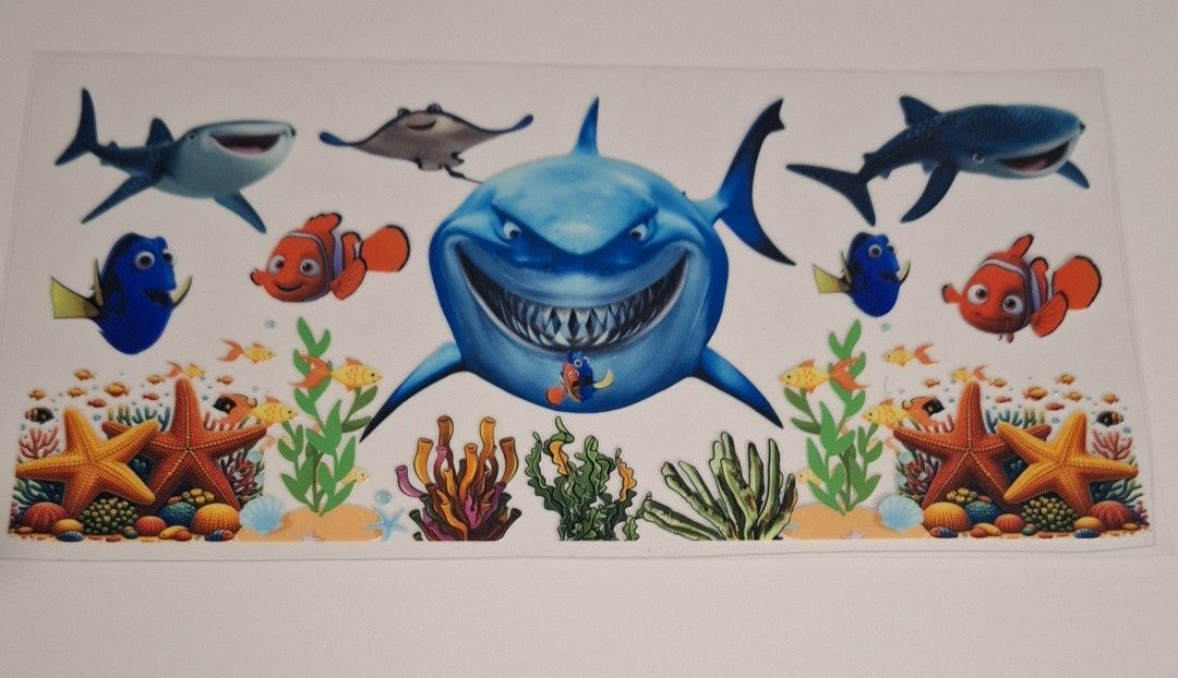 Shark & nemo 16oz libbey cup wrap