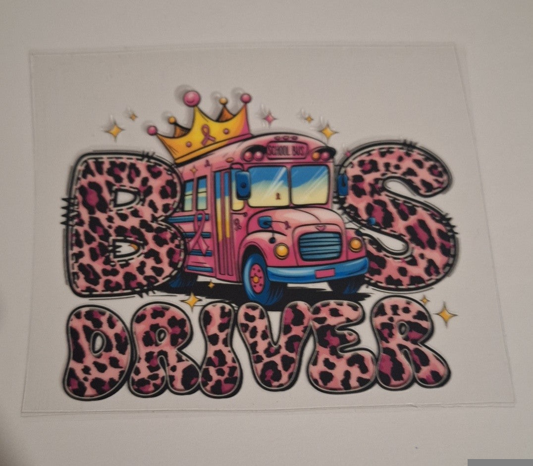 Bus driver Uvdtf pocket Size Decals