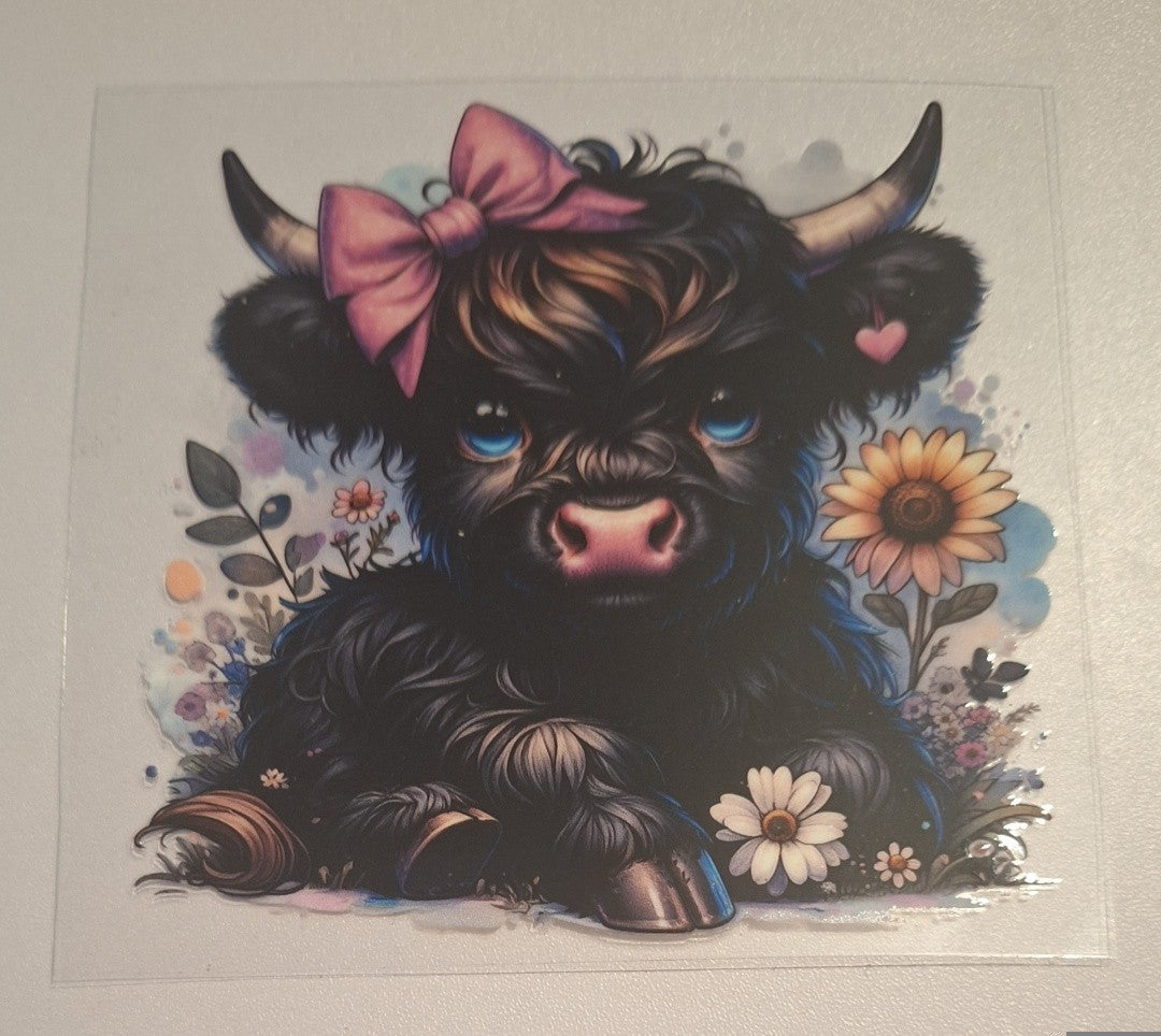 Black cow blue eyes Uvdtf decals