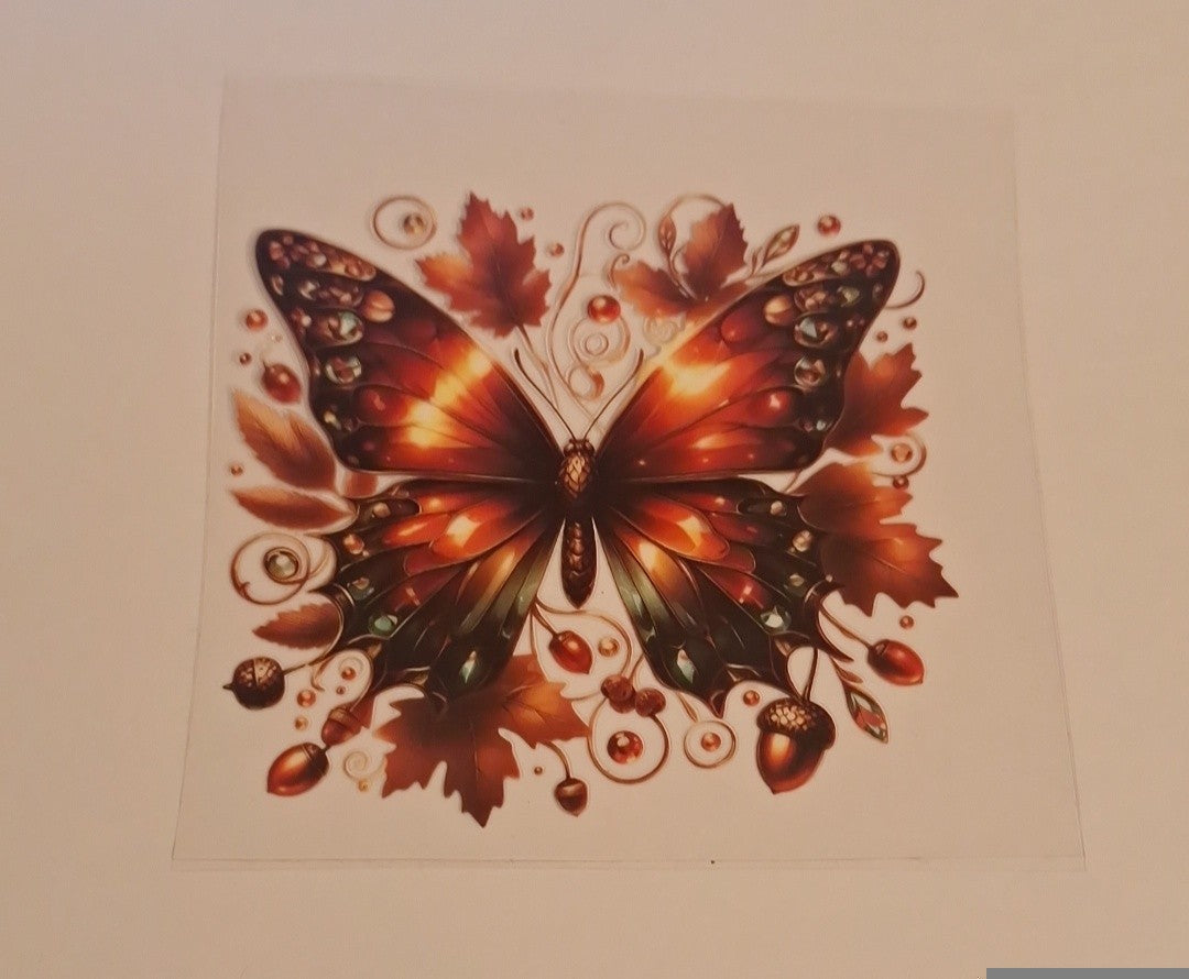 Red butterfly Uvdtf pocket Size Decals