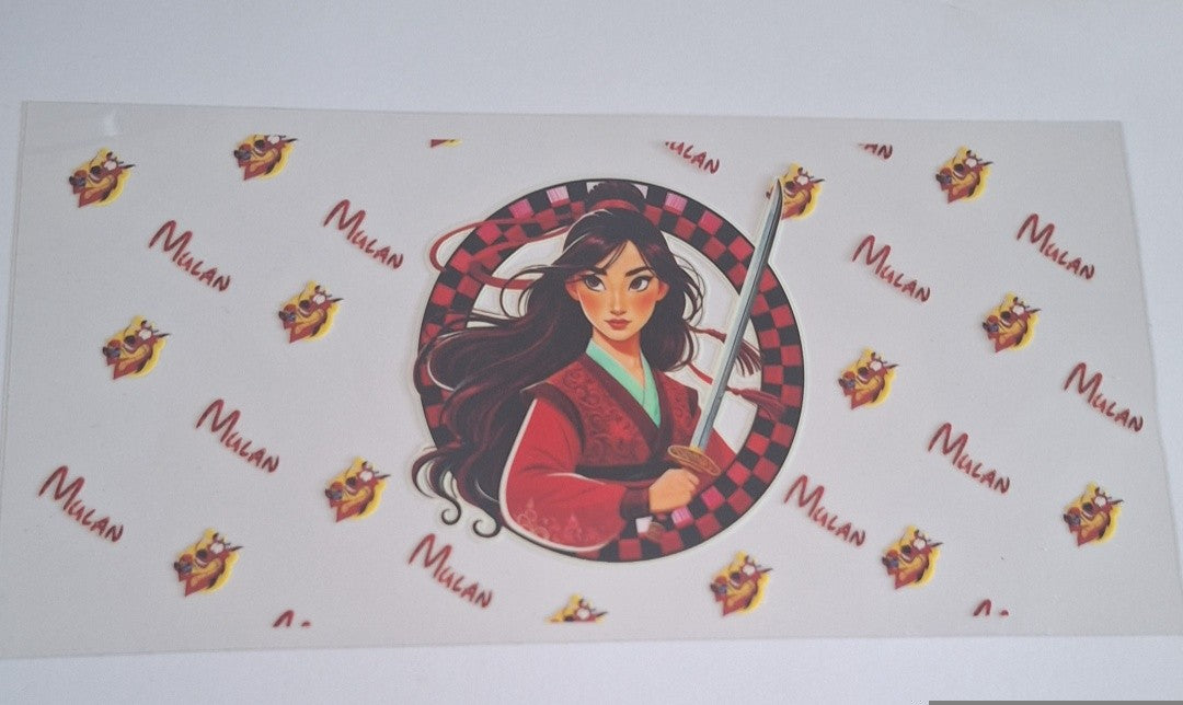 Mulan 16oz libbey cup wrap