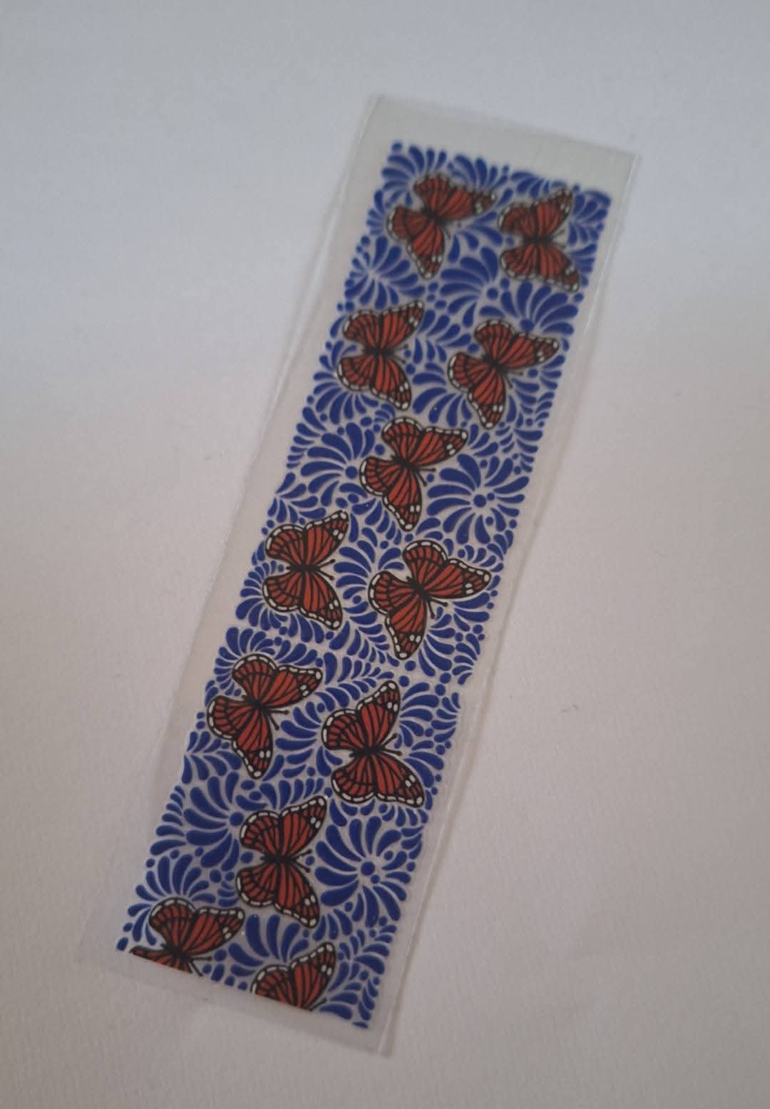 Butterfly & Blue Leaves Pen/bookmark wrap