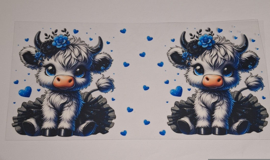 Cute cow in tutu 16oz libbey cup wrap