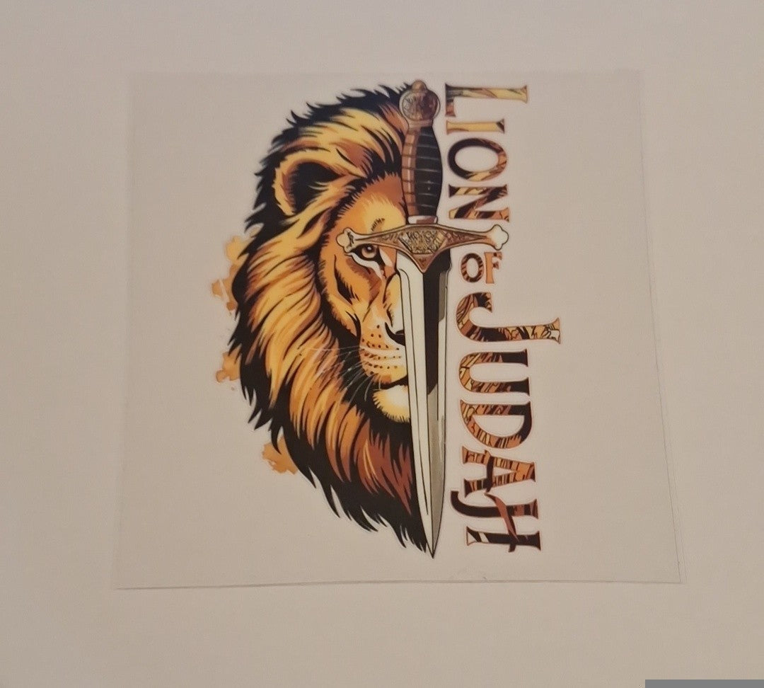 Lion of judah (half lion/half sword) Uvdtf pocket Size Decals
