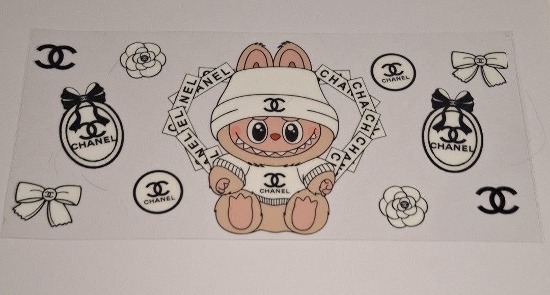 C labubu white 16oz libbey cup wrap