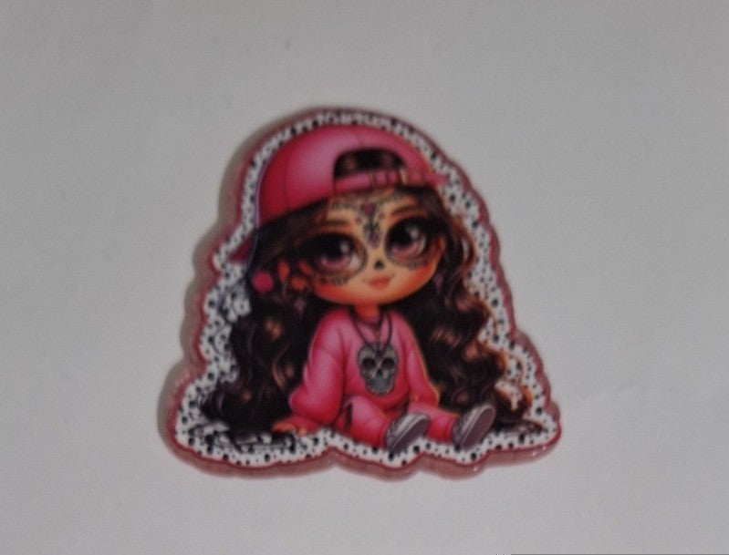 Girl with pink jumper Acrylic planars
