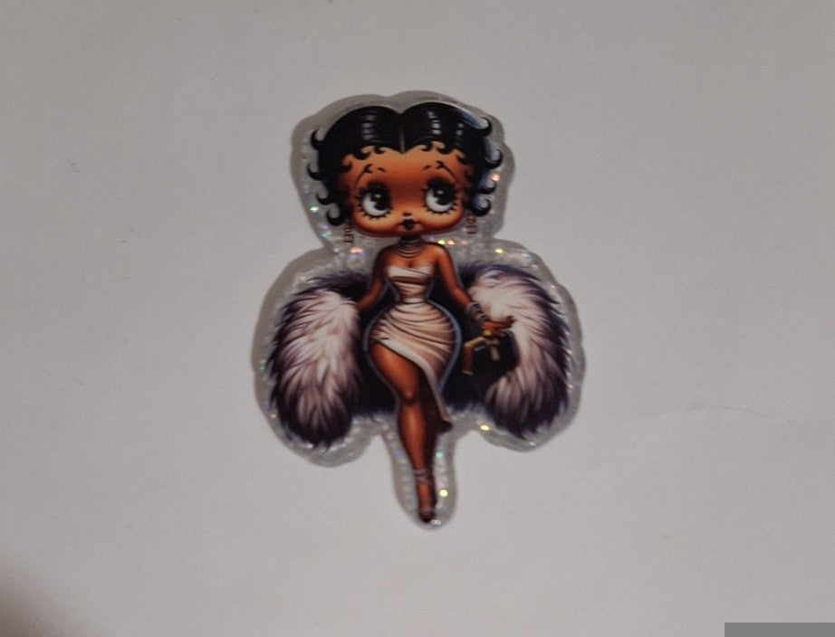 Betty boop white dress Acrylic planars