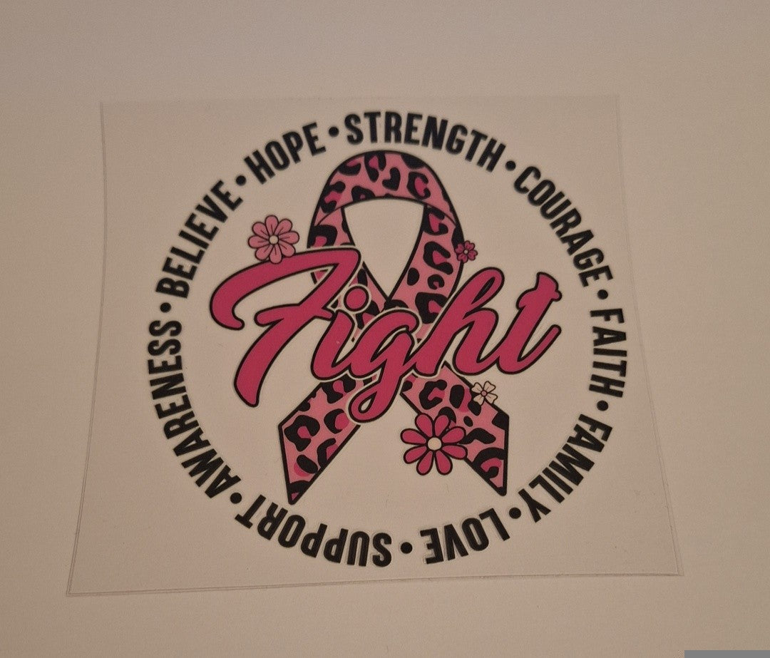Fight cancer awareness Uvdtf pocket Size Decals