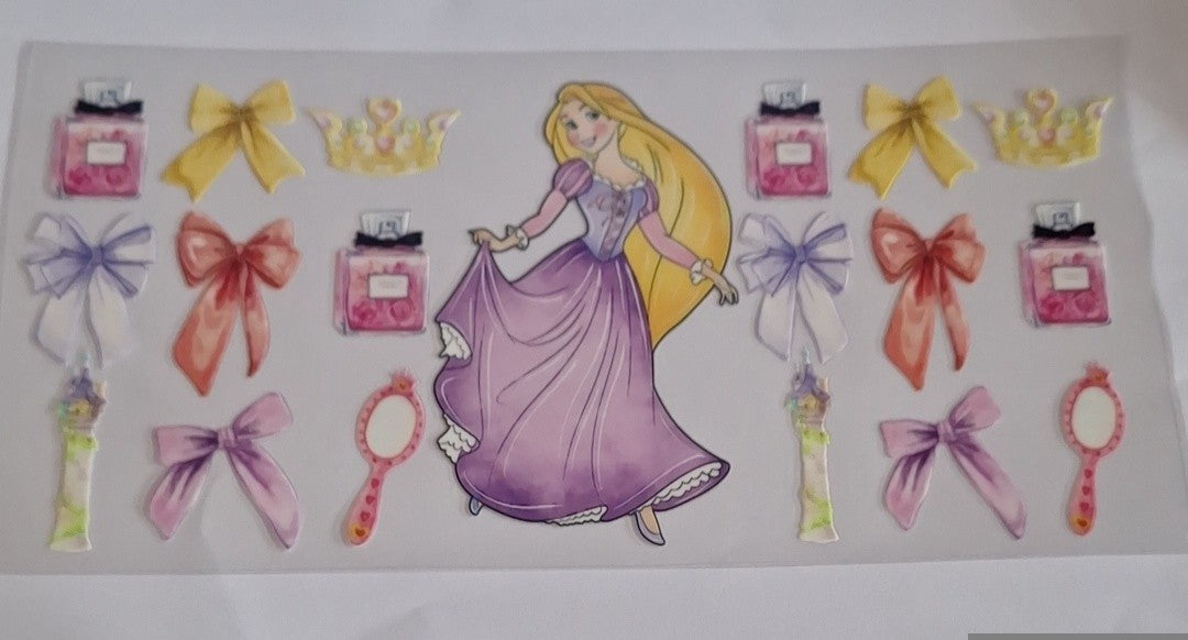 Tangled 16oz libbey cup wrap