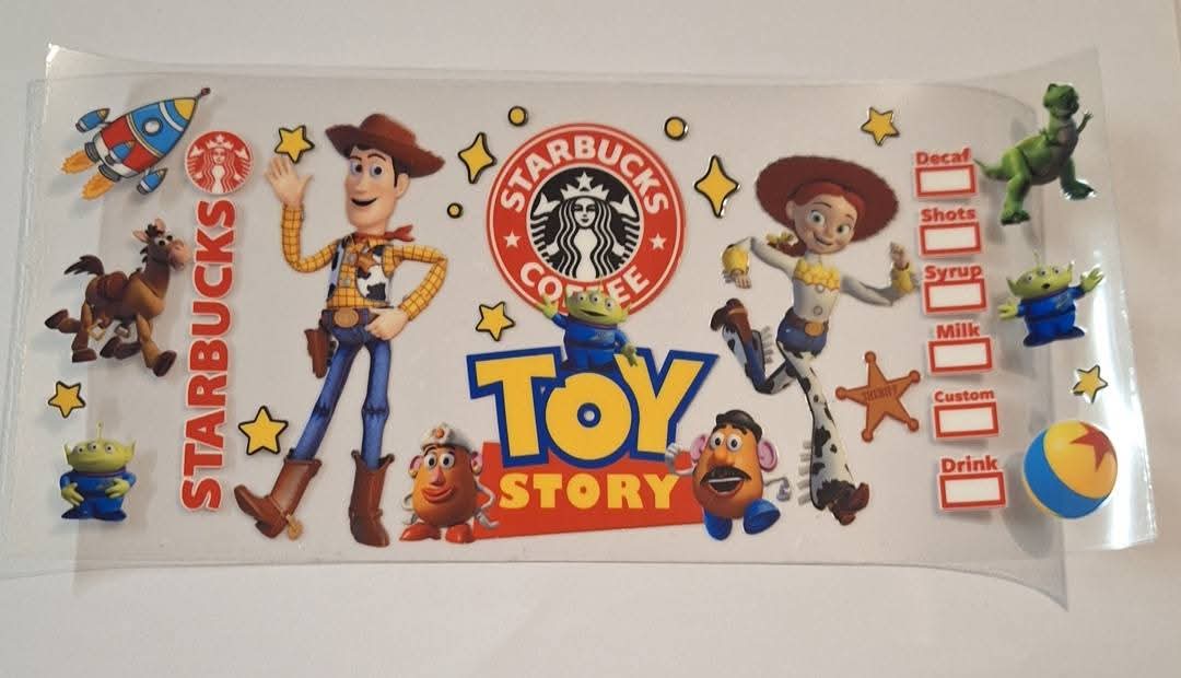 Toy story woody & Jesse 16oz libbey cup wrap
