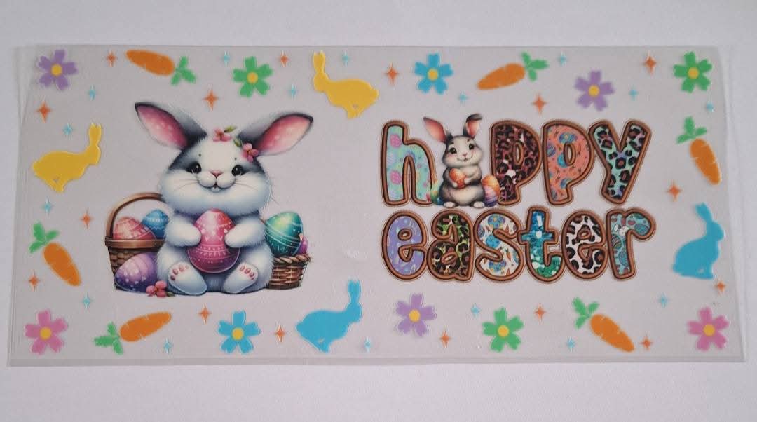 Happy easter bunny 16oz libbey cup wrap