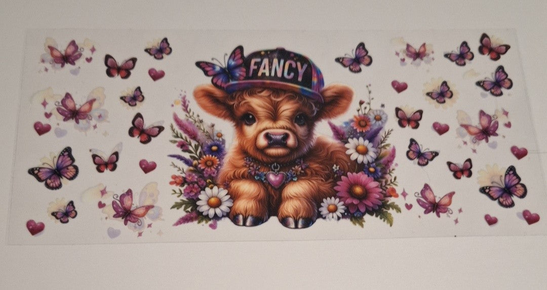 Fancy cow 16oz libbey cup wrap