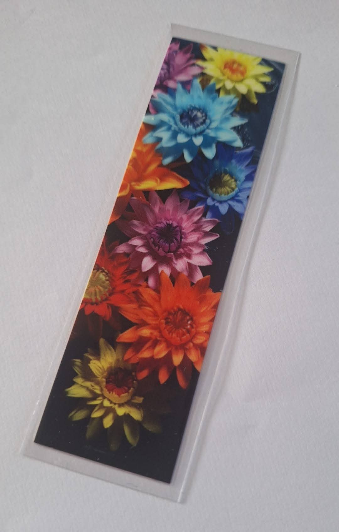 Multicoloured Flowers Pen/bookmark wrap