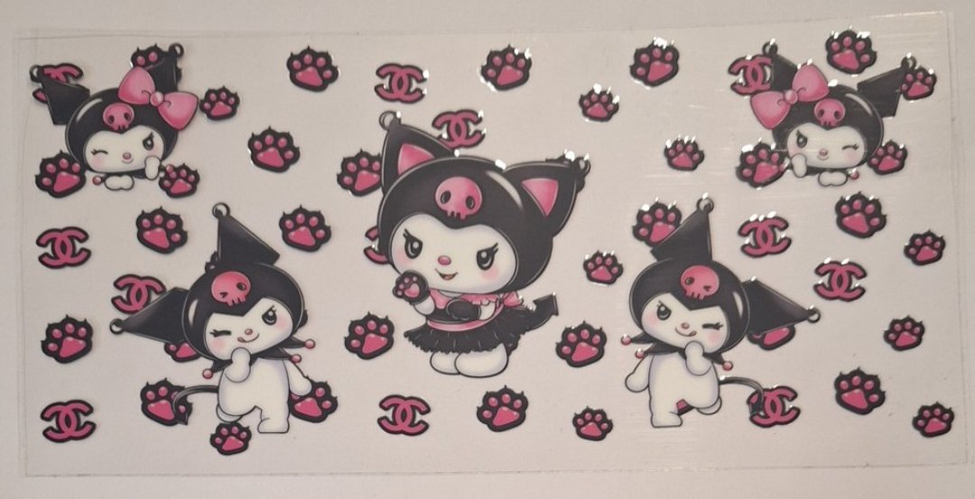 Kuromi C Double Sided 16oz Libbey Cup Wrap