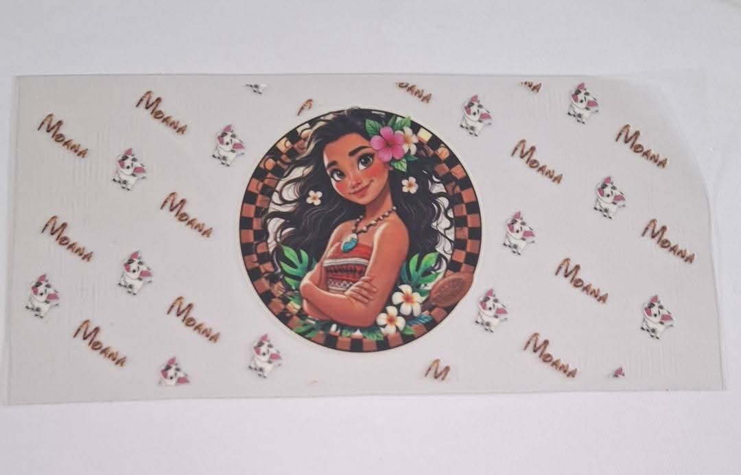 Moana 16oz libbey cup wrap