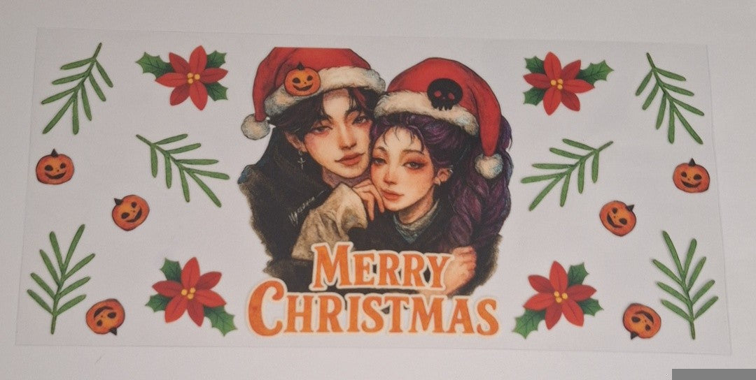 Kpop christmas 6 - 16oz libbey cup wrap