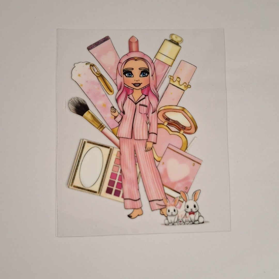 Girl 8 Uvdtf pocket Size Decals