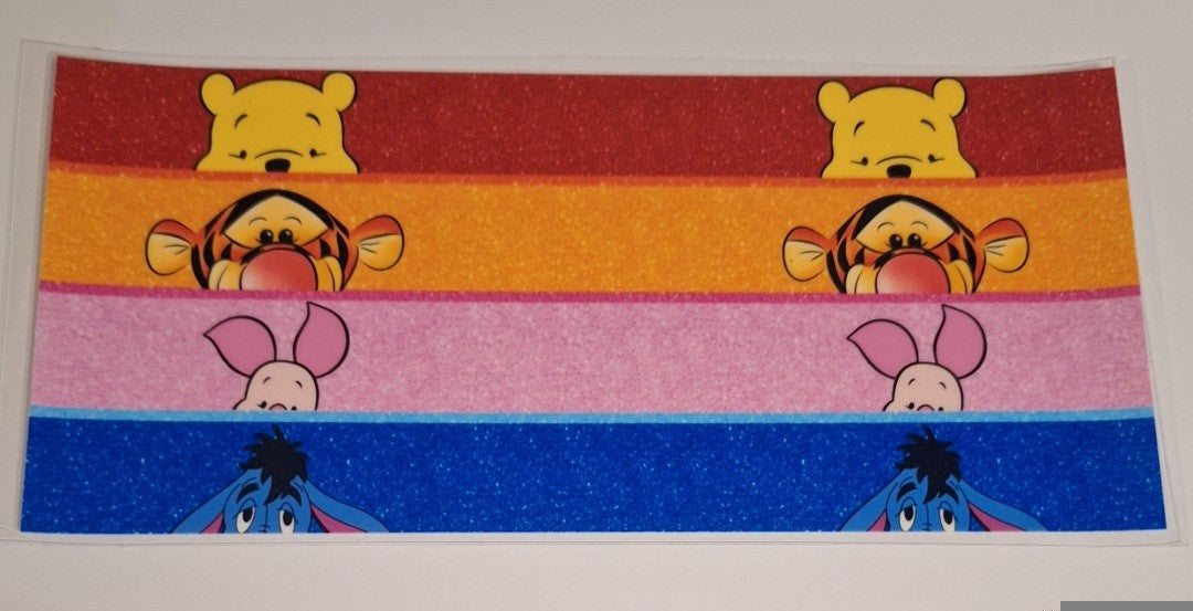 Pooh bear stripes 16oz libbey cup wrap