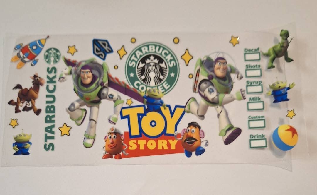 Toy story buzz s'bucks 16oz libbey cup wrap