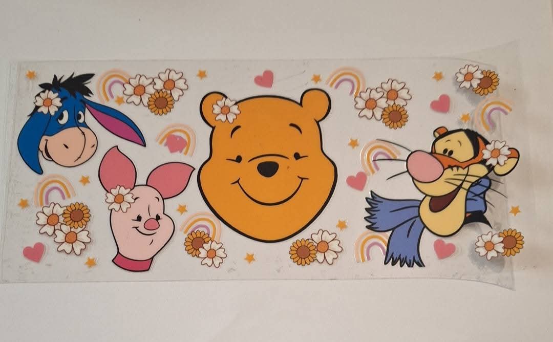 Pooh bear & friends 16oz libbey cup wrap