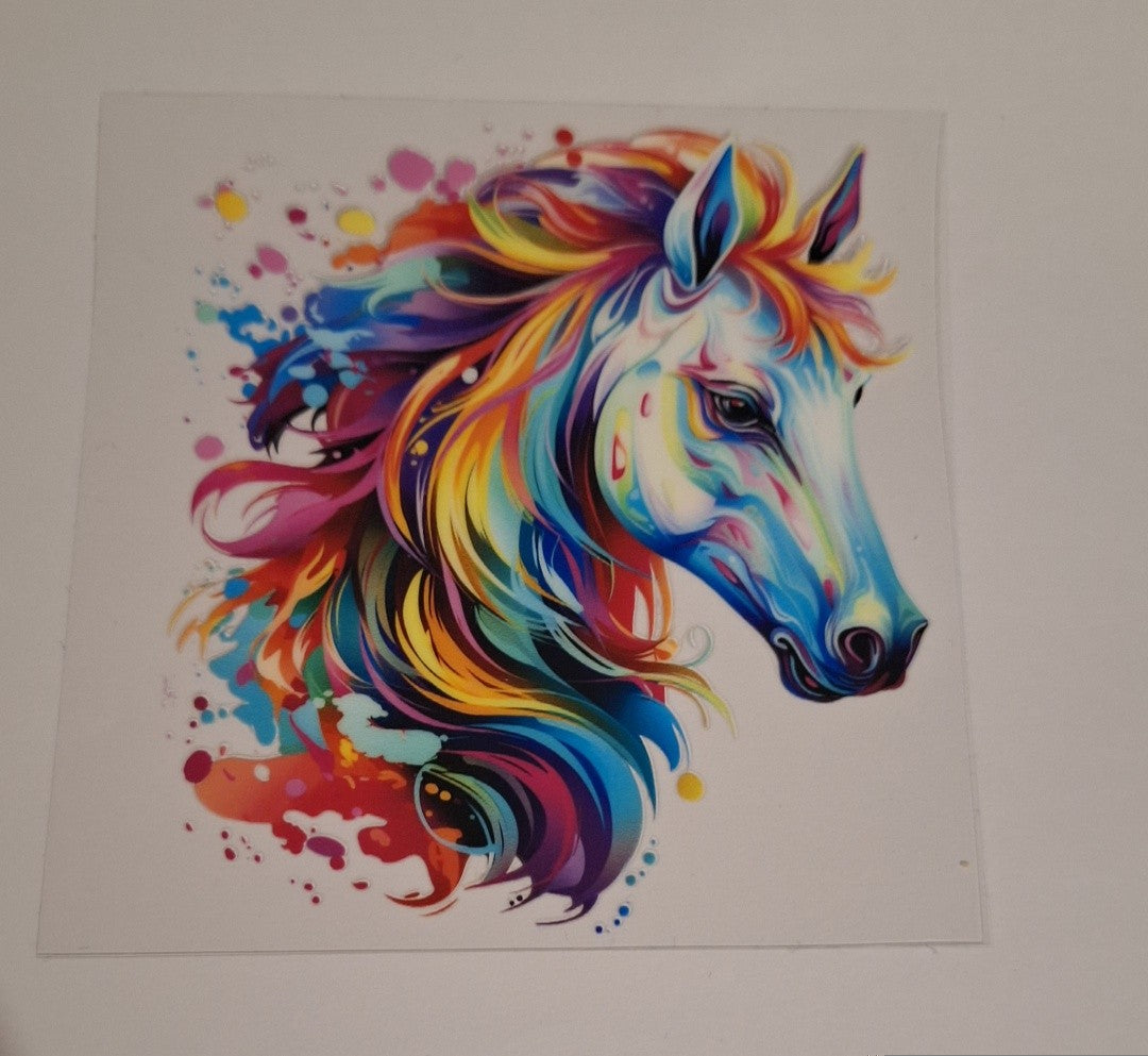 Colourful horse 2 Uvdtf pocket Size Decals