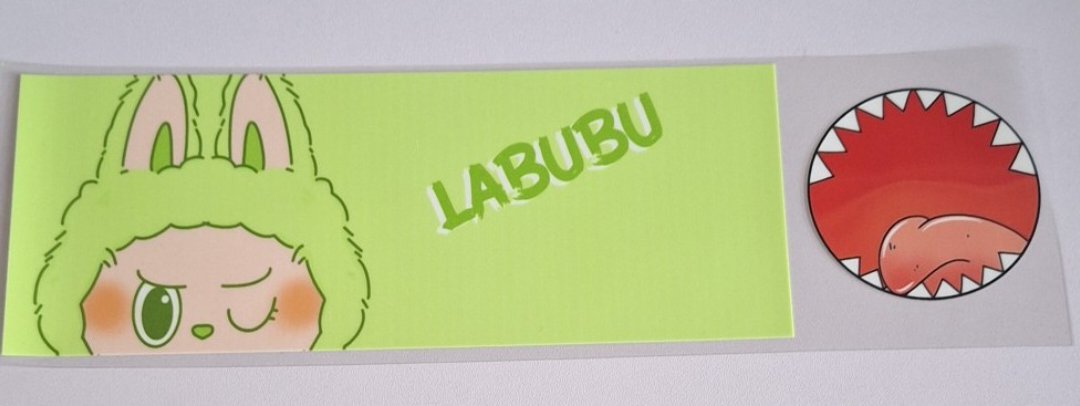 Labubu green 11oz Mug wrap & bottom