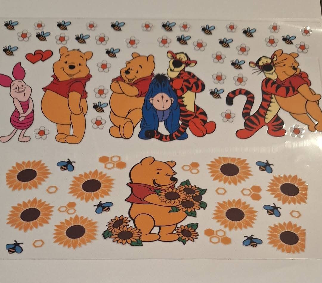 Pooh bear 40oz cup wraps