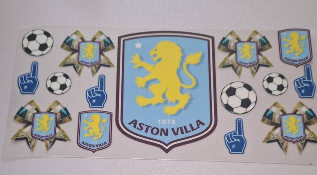 Aston villa 16oz libbey cup wrap