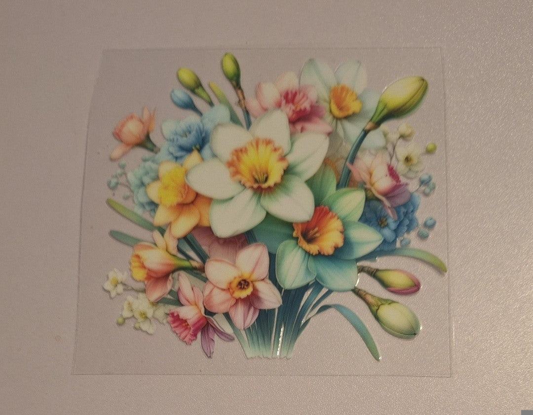 Pastel flowers Uvdtf decals