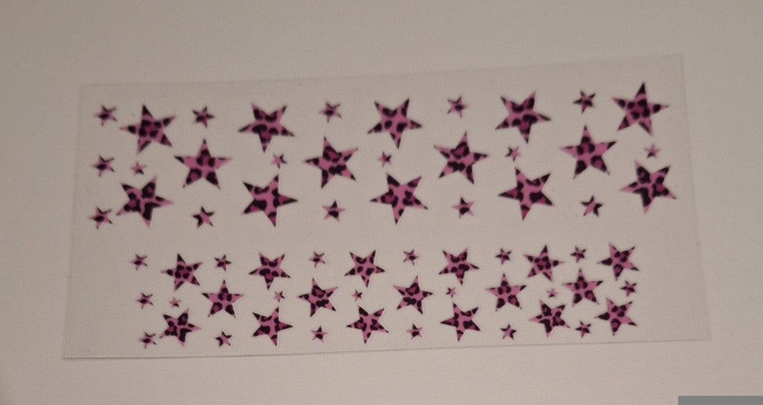 Leopard print stars pink 3oz espresso shot Cup wraps