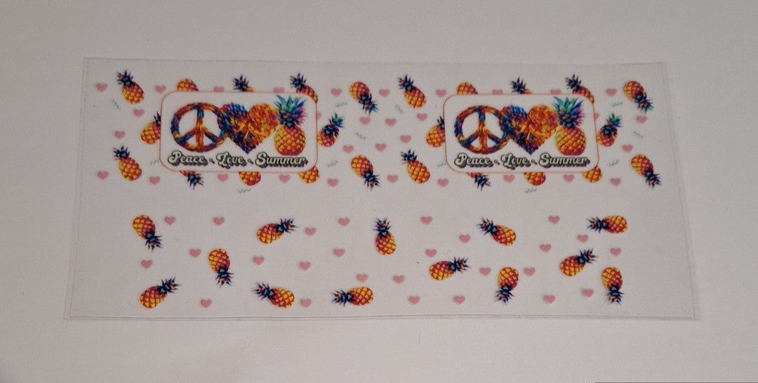 Peace love summer 3oz espresso shot Cup wraps