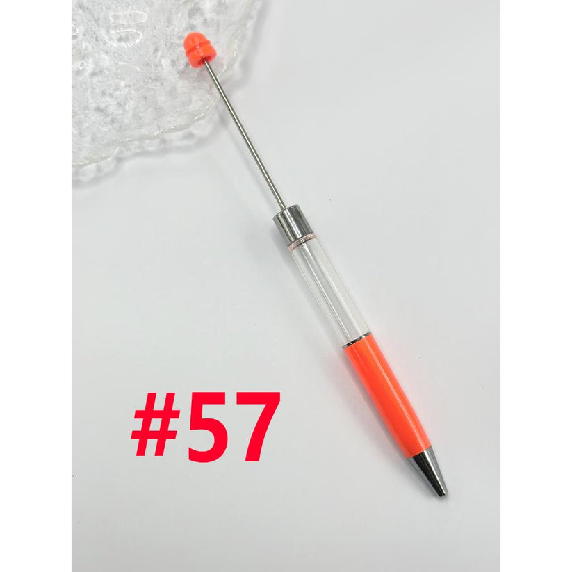 Neon orange snowglobe diy pen