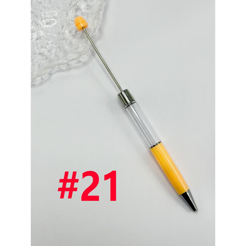 Bright yellow snowglobe diy pen