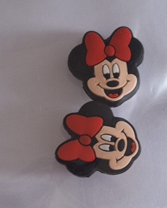 Red bow mouse 2d focal beads