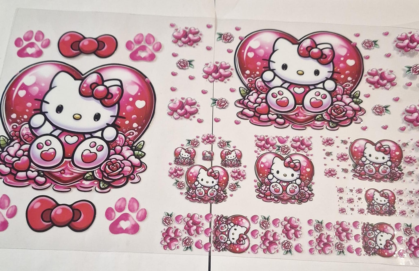 Hk pink heart 7 in 1 uvdtf set