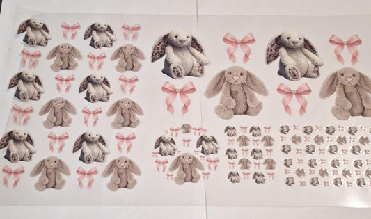 Grey bunnies 6 in 1 uvdtf set