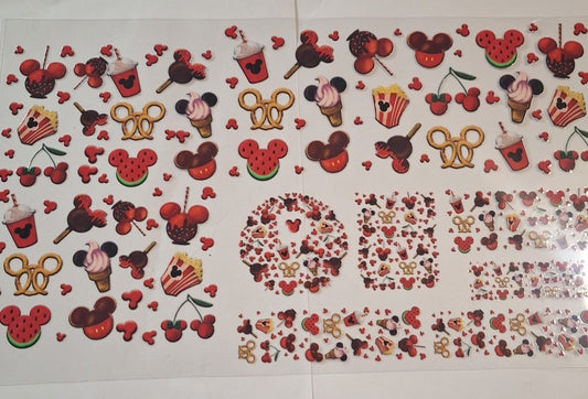 Mouse food & drink 7 in 1 uvdtf set