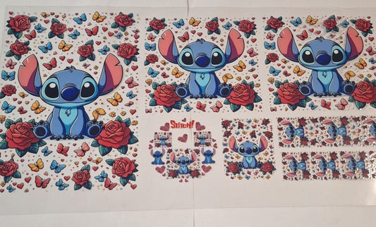 Stitch roses 6 in 1 uvdtf set
