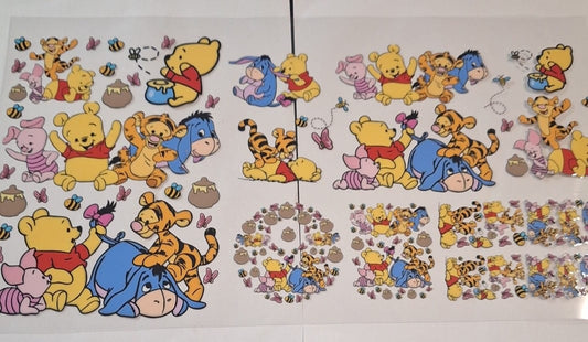 Pooh bear & friends 6 in 1 uvdtf set