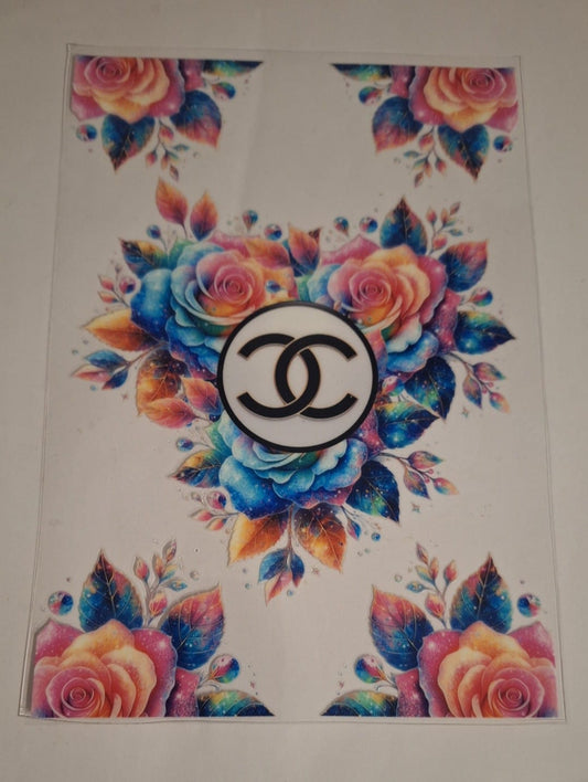 C coloured roses A5 bookcovers
