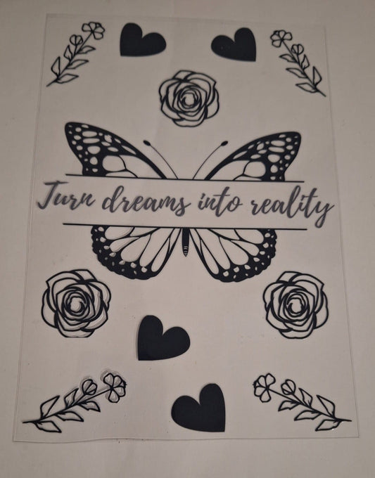 Turn dreams into reality A5 bookcovers