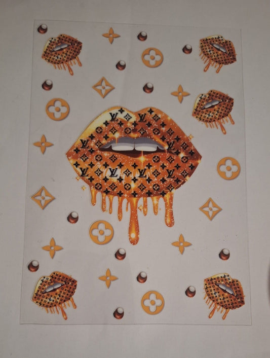 L lips orange A5 bookcovers