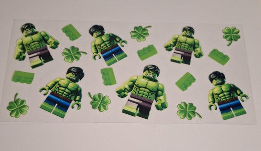 Lego hulk 16oz libbey cup wrap