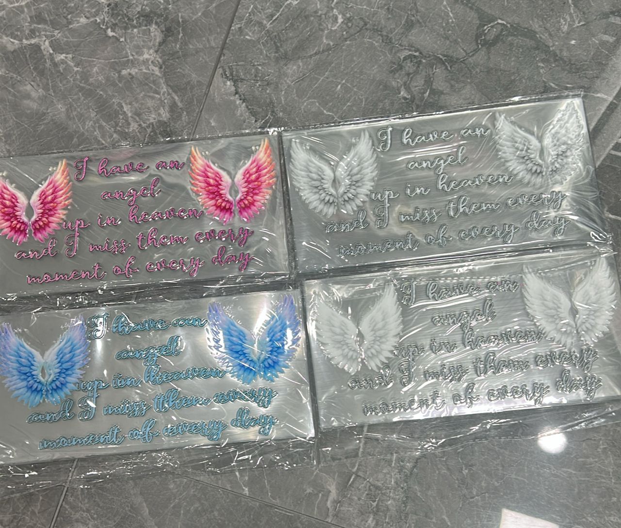 Angel wings with quotes Preorder prebuy