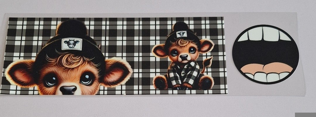 Cow chequered 11oz Mug wrap & bottom