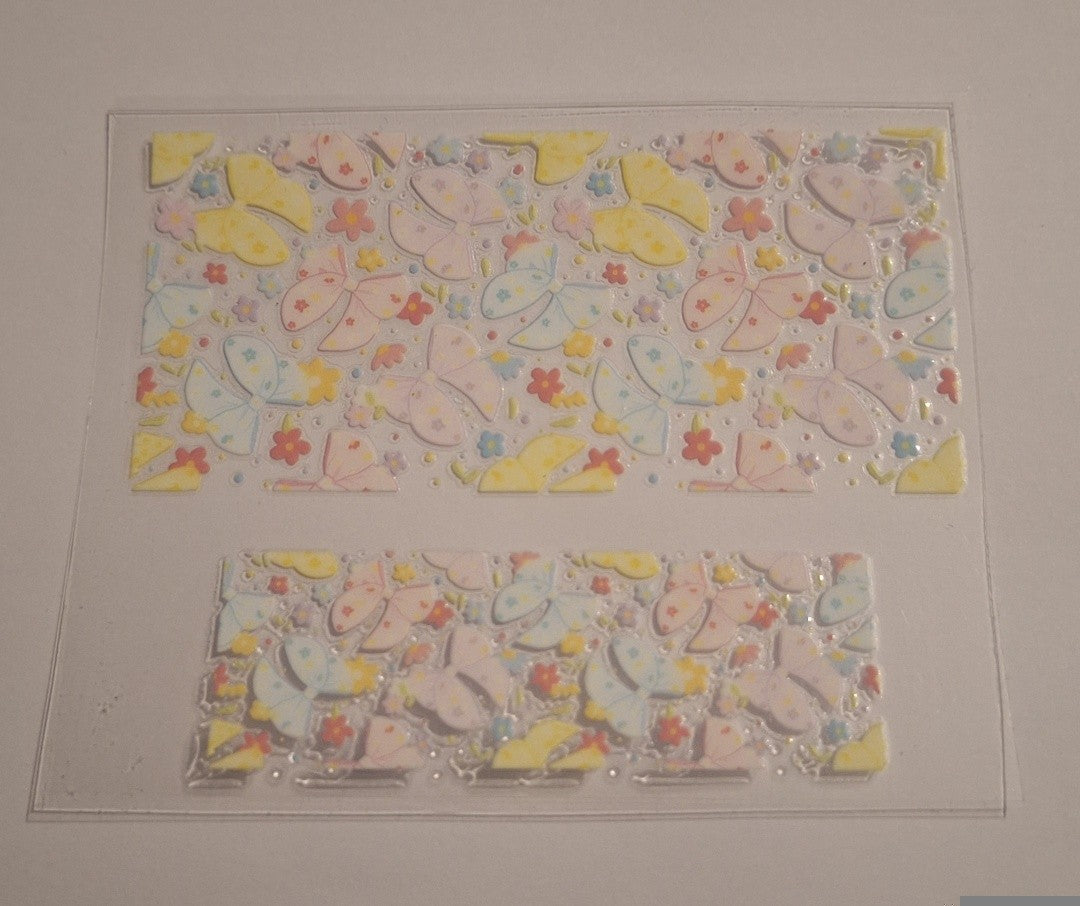 Pastel bows Mini stanley keychain wrap