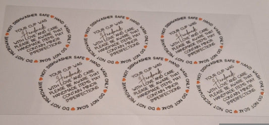 Your cup was handmade (orange) decals 16oz libbey cup wrap