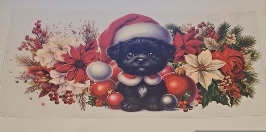 Christmas pup 16oz libbey cup wrap