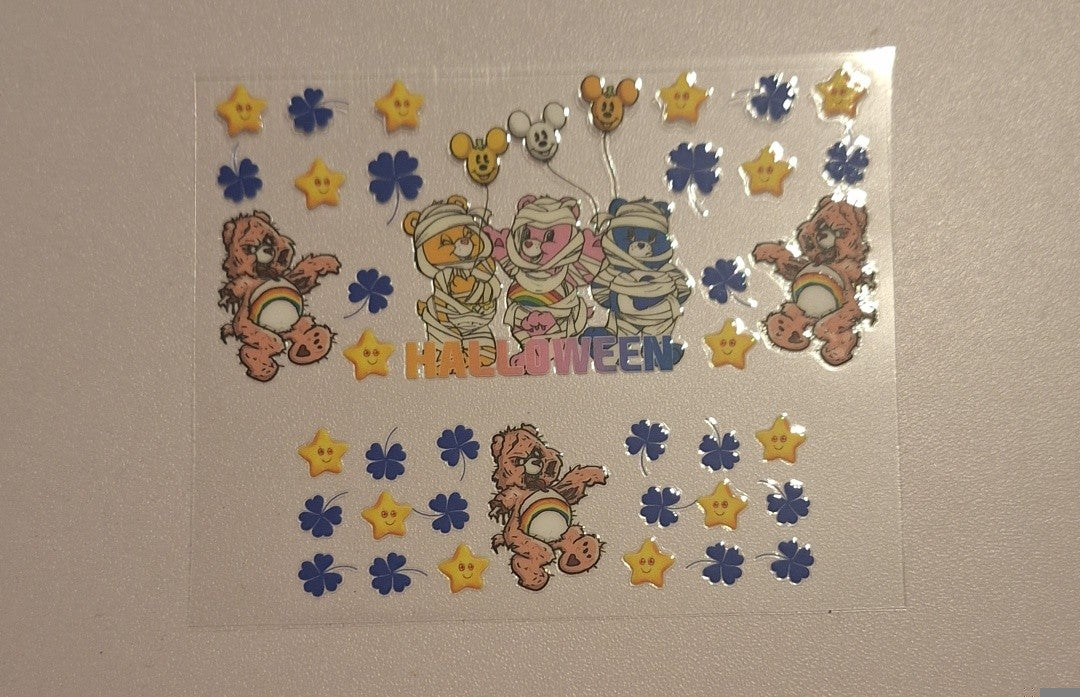 Halloween care bears Mini stanley cup keychain wrap